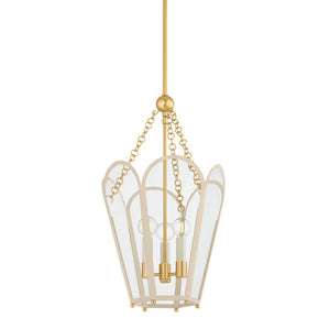 Mitzi - H1132703-AGB/SBQ - Three Light Lantern - Clarisse - Aged Brass