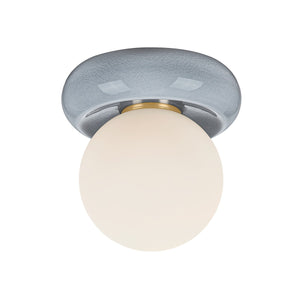 Mitzi - H1160501-AGB/CFK - One Light Flush Mount - Tyra - Aged Brass