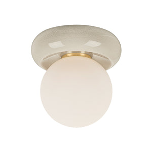 Mitzi - H1160501-AGB/CIC - One Light Flush Mount - Tyra - Aged Brass