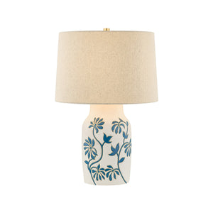 Mitzi - HL1113201-AGB/CWF - One Light Table Lamp - Yazmeen - Aged Brass