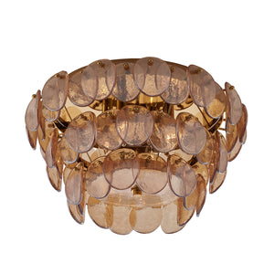 Kalco - 524645PWB - Four Light Flush Mount - Uroko - Polished Winter Brass