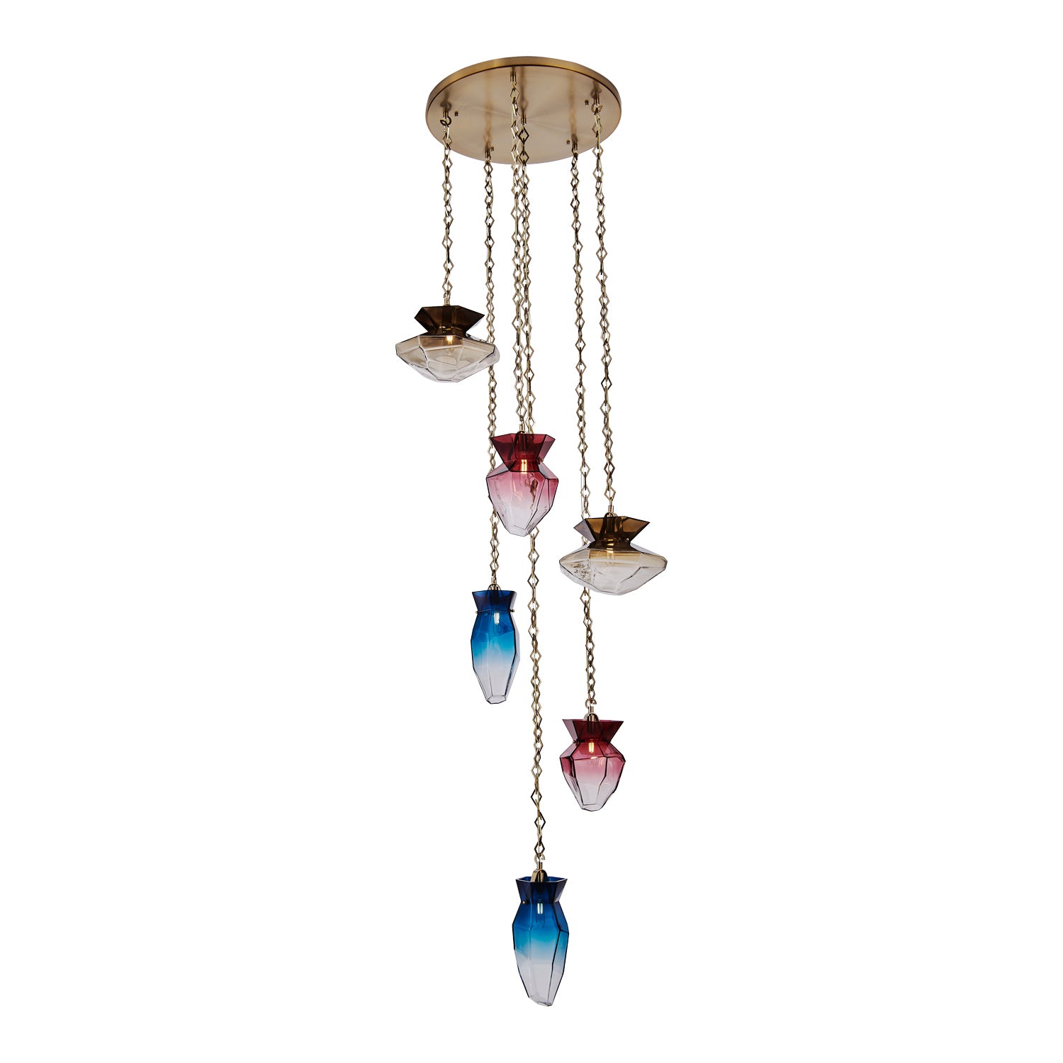 Kalco - 528352WB - Six Light Chandelier - Bolsa - Winter Brass