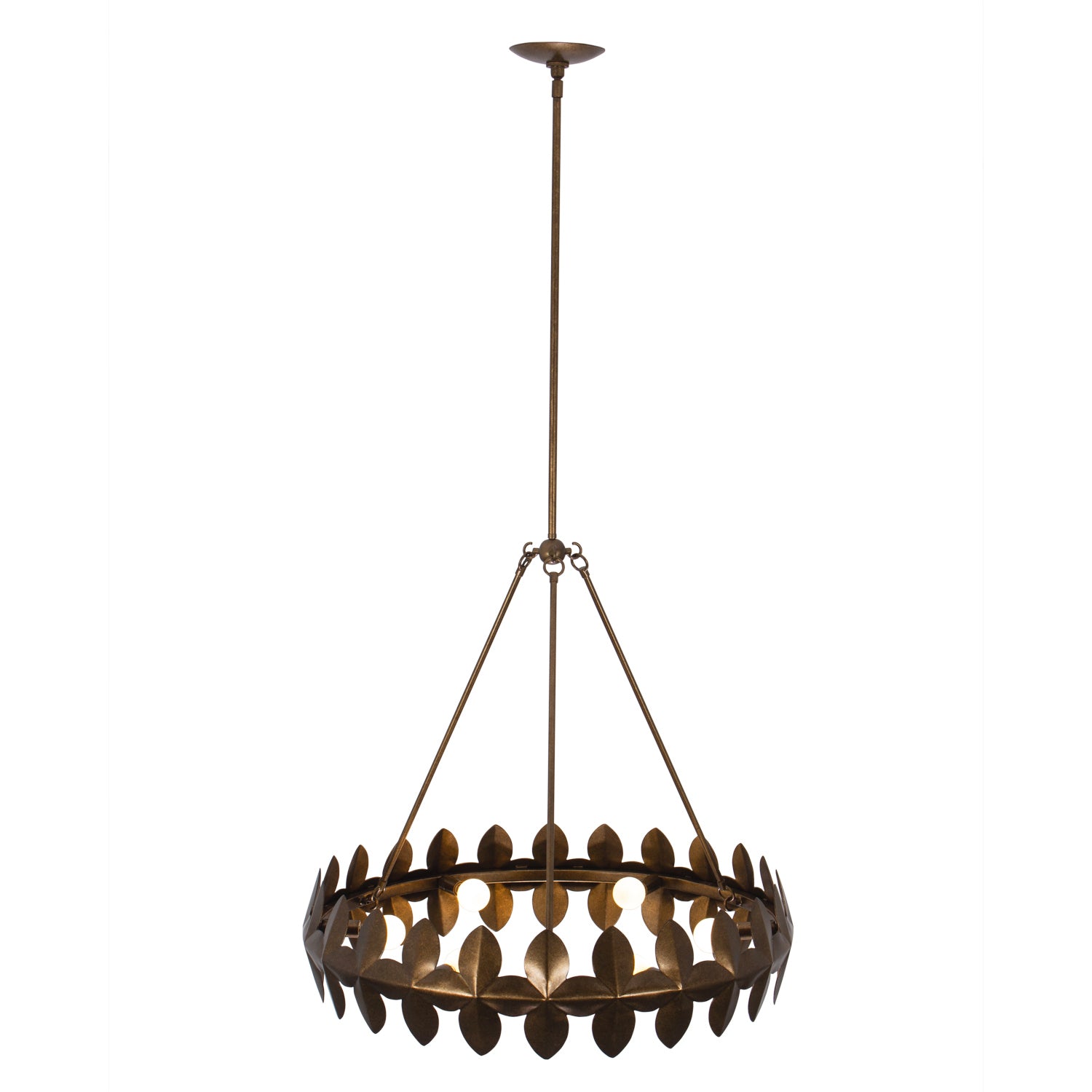 Kalco - 529055PAB - Six Light Chandelier - Vittoria - Pearlized Antique Brass