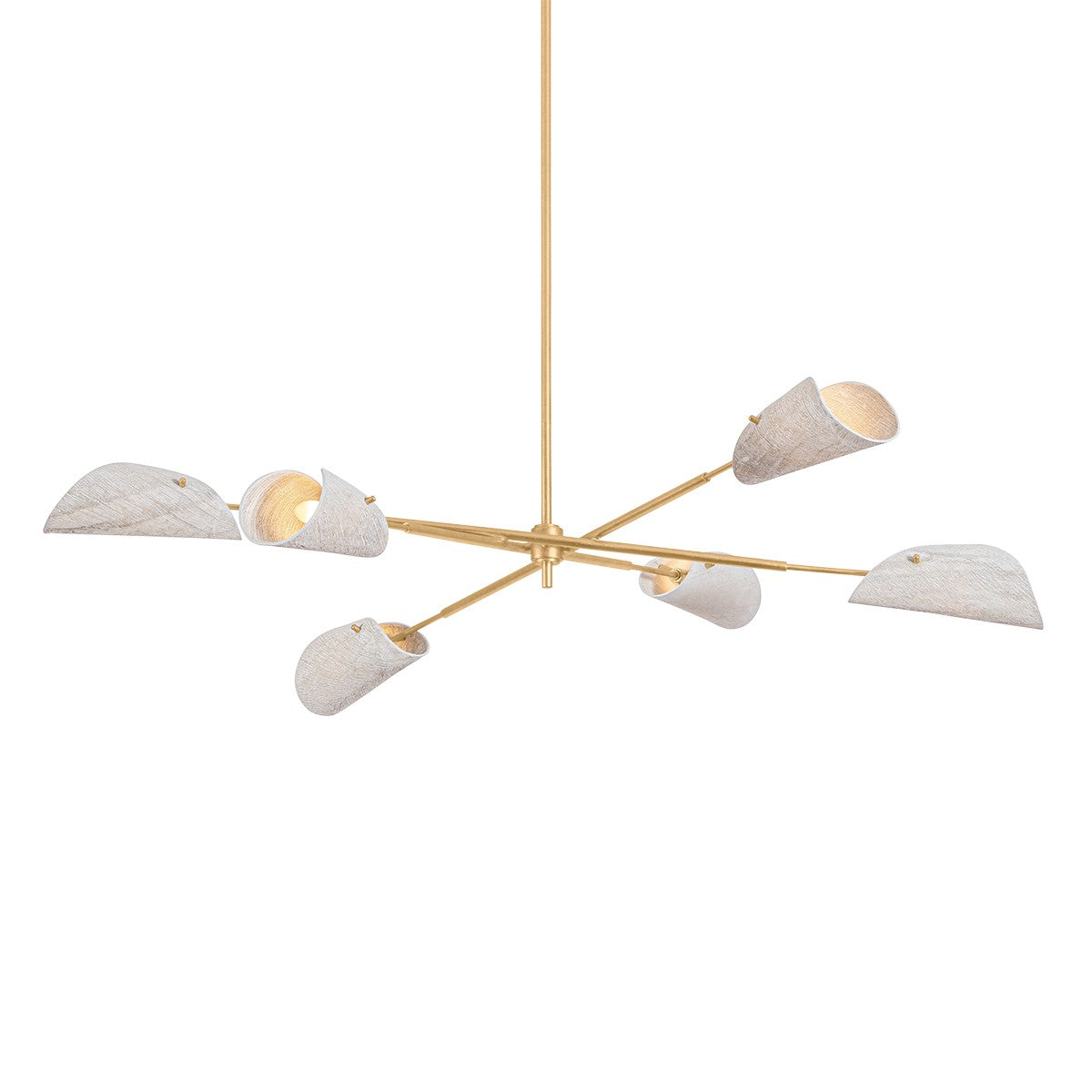 Troy Lighting - F3460-VGL - Six Light Chandelier - Ken - Vintage Gold Leaf