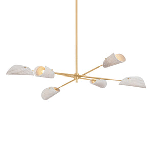 Troy Lighting - F3460-VGL - Six Light Chandelier - Ken - Vintage Gold Leaf