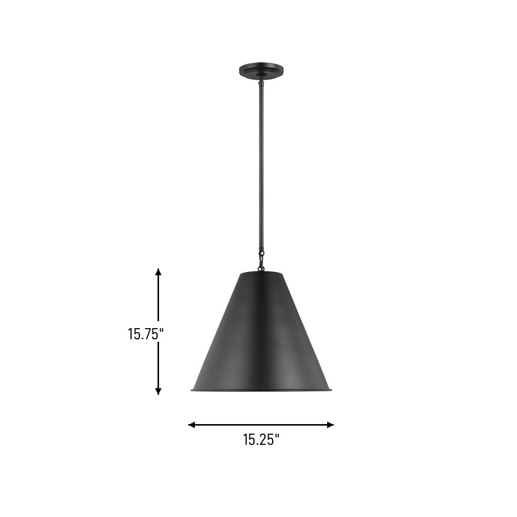 Visual Comfort Studio - 6585101-112 - One Light Pendant - Gordon - Midnight Black