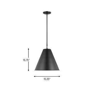 Visual Comfort Studio - 6585101-112 - One Light Pendant - Gordon - Midnight Black