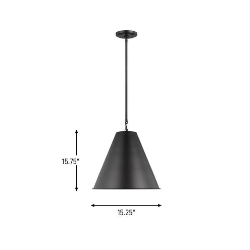 Visual Comfort Studio - 6585101-112 - One Light Pendant - Gordon - Midnight Black