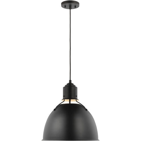 Visual Comfort Studio - 6680301-112 - One Light Pendant - Huey - Midnight Black