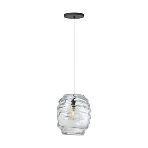Visual Comfort Modern - SLPD865BCG - One Light Pendant - Audra - Nightshade Black