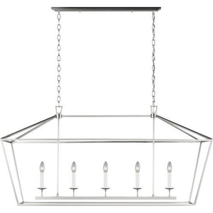 Visual Comfort Studio - 6692605-962 - Five Light Linear Chandelier - Dianna - Brushed Nickel