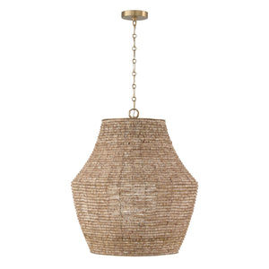 Capital Lighting - 359713LFB - One Light Pendant - Morada - Light Fawn and Matte Brass