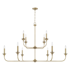 Capital Lighting - 448901AD - Ten Light Chandelier - Presley - Aged Brass