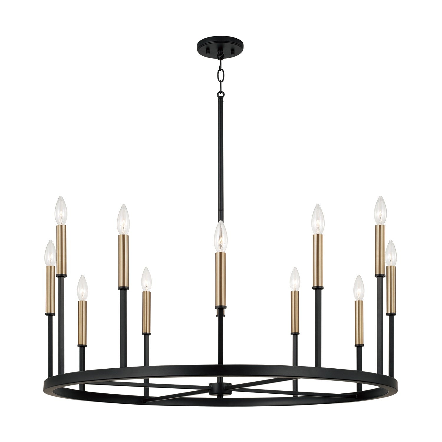 Capital Lighting - 458301ER - 12 Light Chandelier - Davis - Espresso and Brass