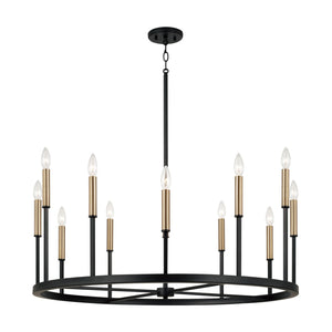 Capital Lighting - 458301ER - 12 Light Chandelier - Davis - Espresso and Brass