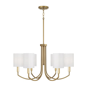 Capital Lighting - 459561AD-716 - Six Light Chandelier - Adrian - Aged Brass
