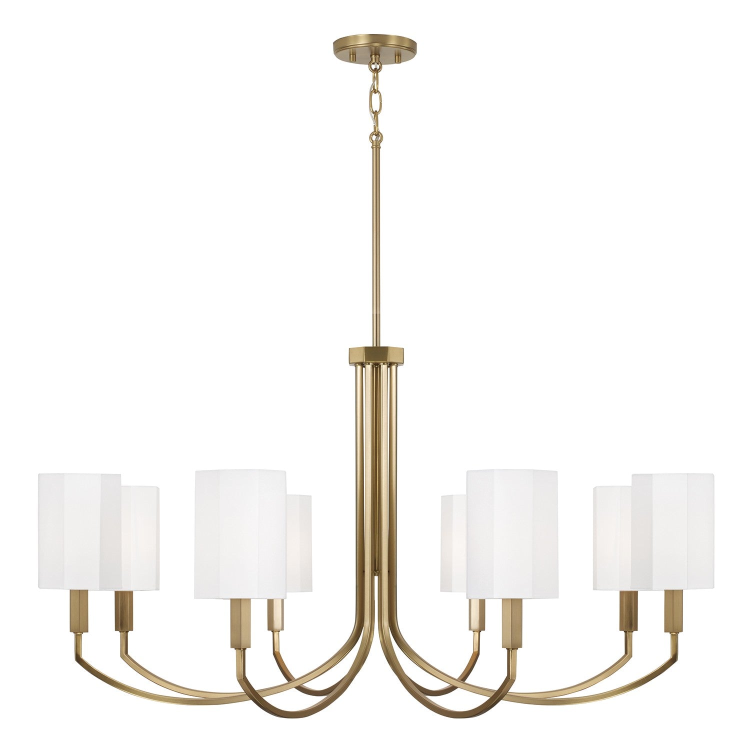 Capital Lighting - 459581AD-716 - Eight Light Chandelier - Adrian - Aged Brass