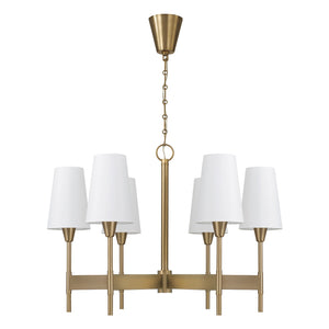 Capital Lighting - 460861AD-718 - Six Light Chandelier - Leland - Aged Brass