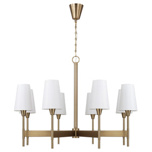 Capital Lighting - 460881AD-718 - Eight Light Chandelier - Leland - Aged Brass