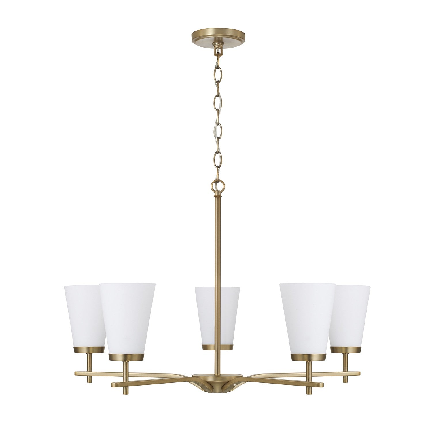 Capital Lighting - 461051AD-660 - Five Light Chandelier - Drake - Aged Brass