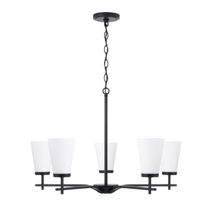 Capital Lighting - 461051MB-660 - Five Light Chandelier - Drake - Matte Black