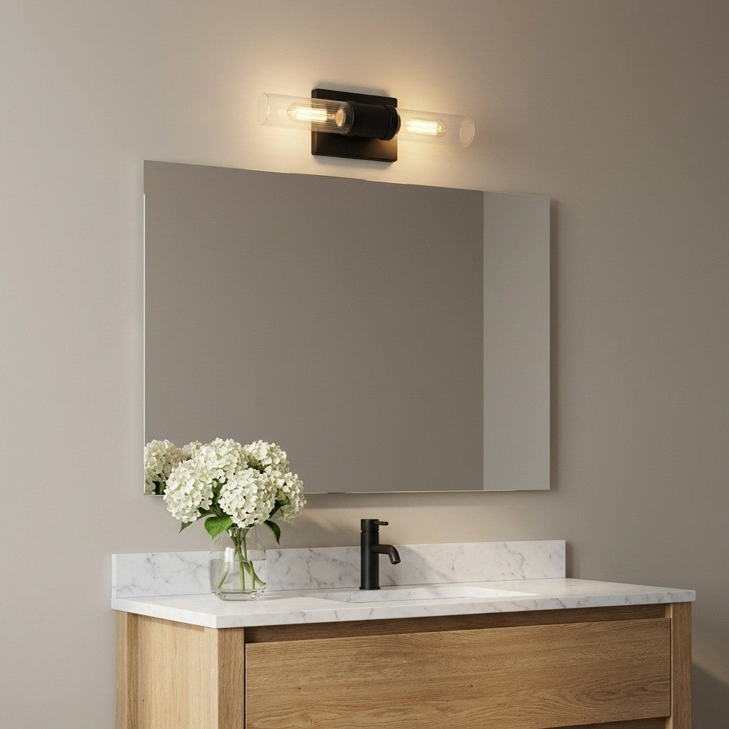 Visual Comfort Studio - 4465002CF-112 - Two Light Vanity - Keaton - Midnight Black | Midnight Black
