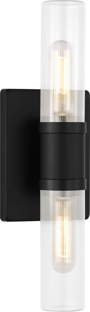 Visual Comfort Studio - 4465002CF-112 - Two Light Vanity - Keaton - Midnight Black | Midnight Black