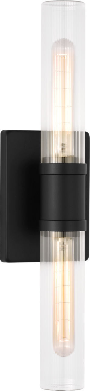 Visual Comfort Studio - 4565002CF-112 - Two Light Vanity - Keaton - Midnight Black | Midnight Black
