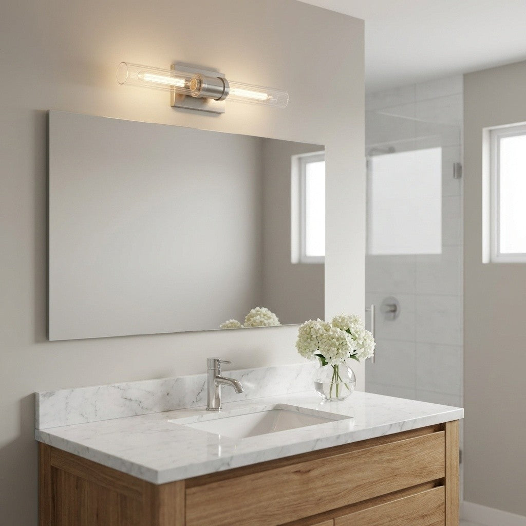 Visual Comfort Studio - 4565002CF-962 - Two Light Vanity - Keaton - Brushed Nickel | Brushed Nickel