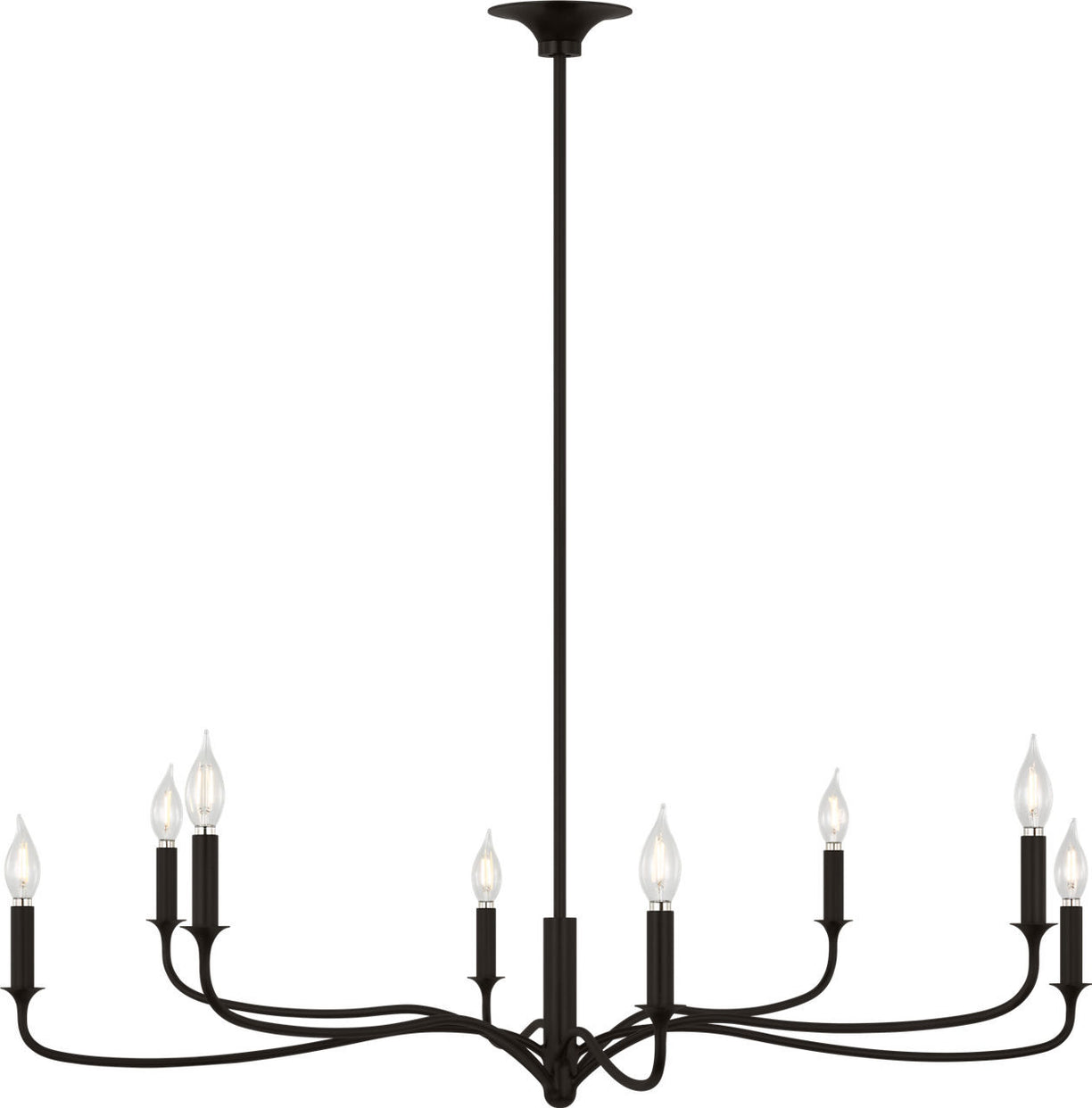 Visual Comfort Studio - AC1218AI - Eight Light Chandelier - Chatsworth - Aged Iron | Aged Iron