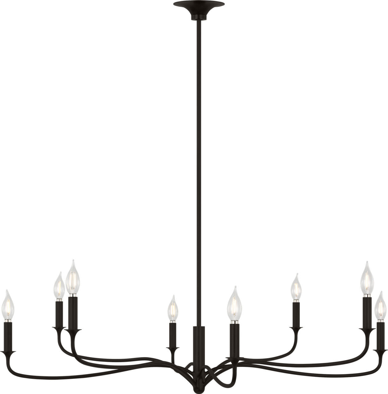 Visual Comfort Studio - AC1218AI - Eight Light Chandelier - Chatsworth - Aged Iron | Aged Iron