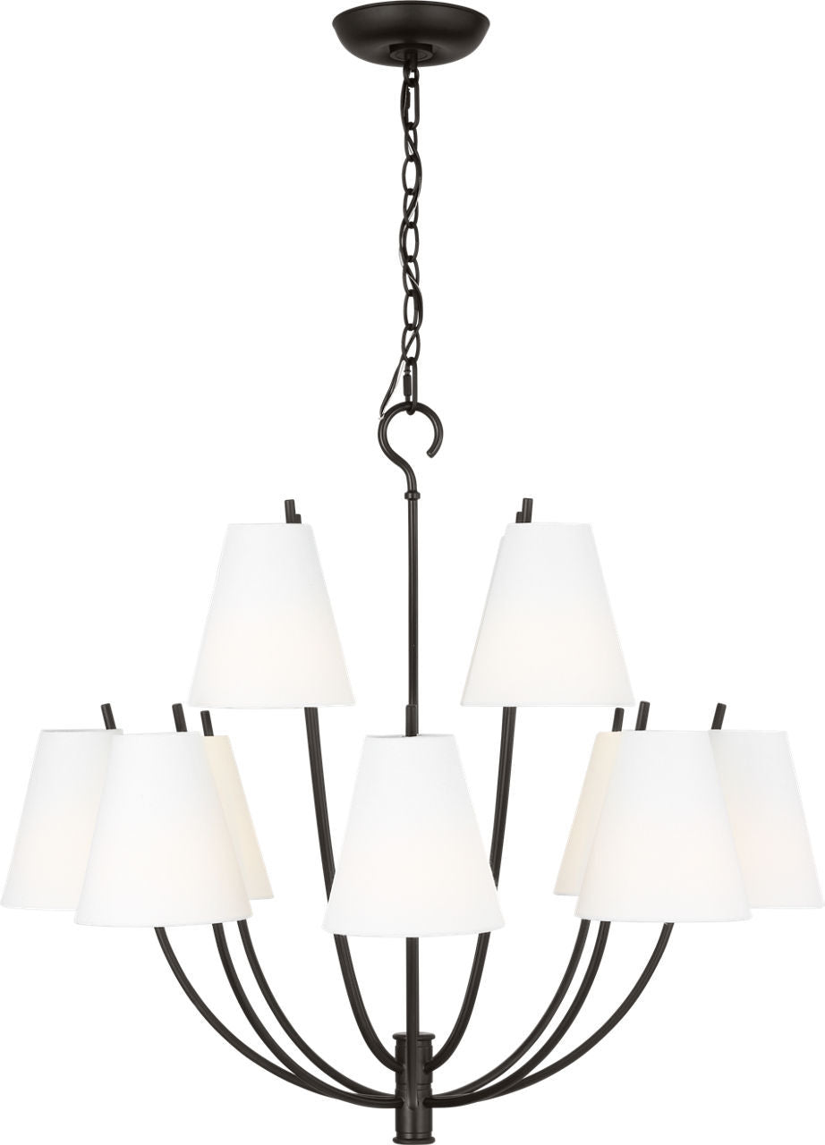 Visual Comfort Studio - CC18312AI - 12 Light Chandelier - Marina - Aged Iron | Aged Iron