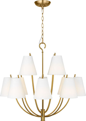 Visual Comfort Studio - CC18312BBS - 12 Light Chandelier - Marina - Burnished Brass | Burnished Brass