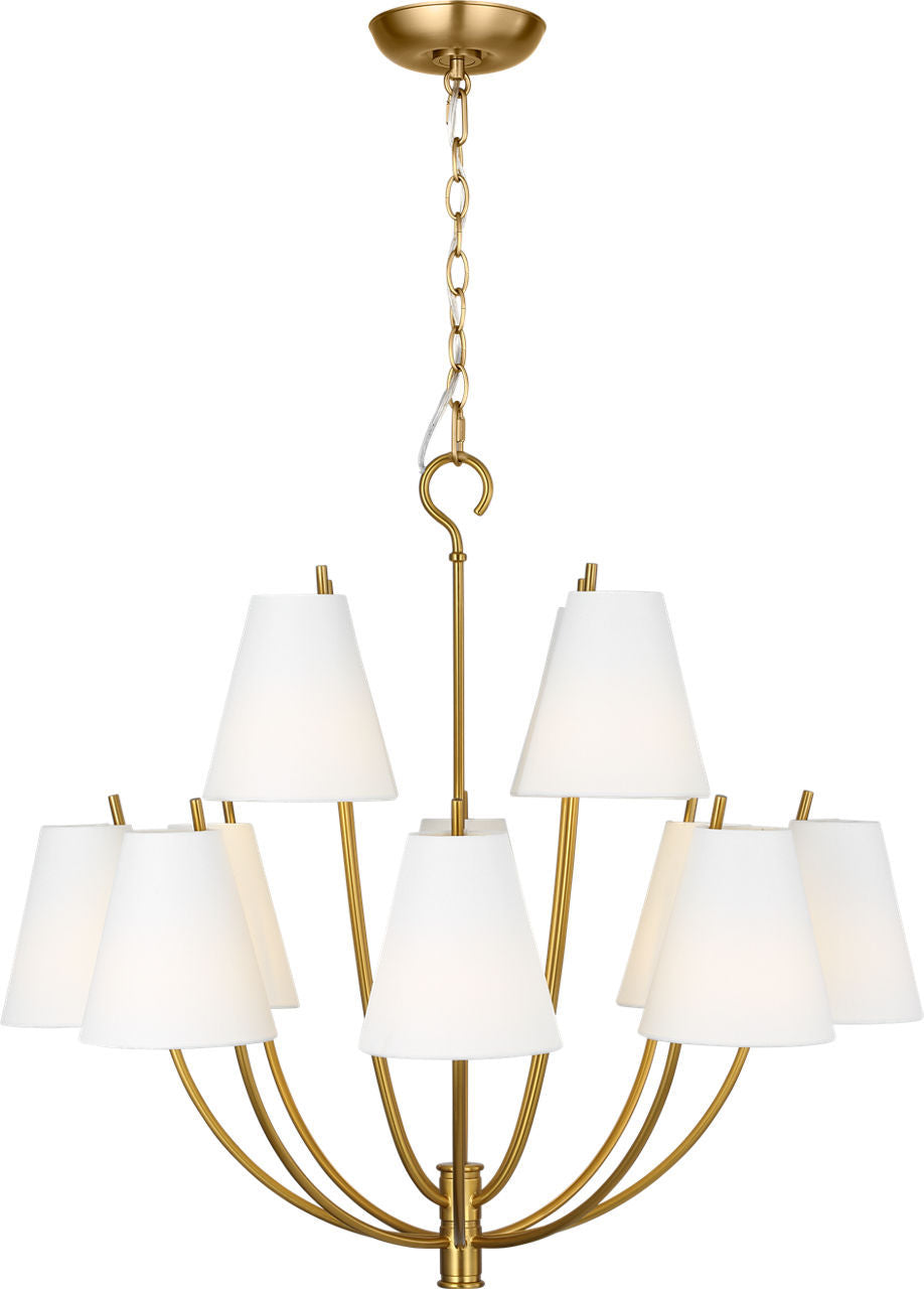 Visual Comfort Studio - CC18312BBS - 12 Light Chandelier - Marina - Burnished Brass | Burnished Brass