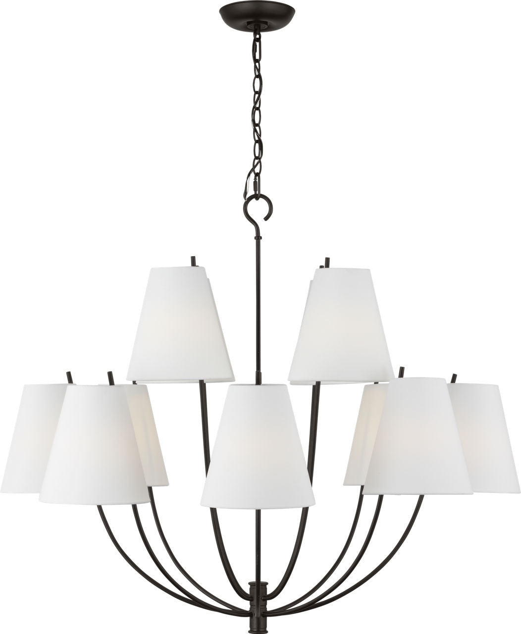Visual Comfort Studio - CC18412AI - 12 Light Chandelier - Marina - Aged Iron | Aged Iron