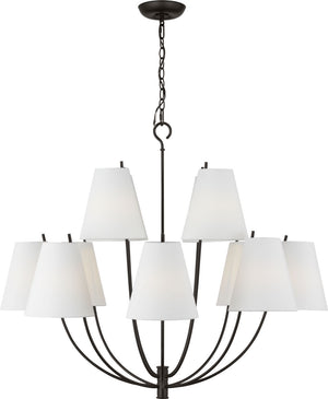 Visual Comfort Studio - CC18412AI - 12 Light Chandelier - Marina - Aged Iron | Aged Iron