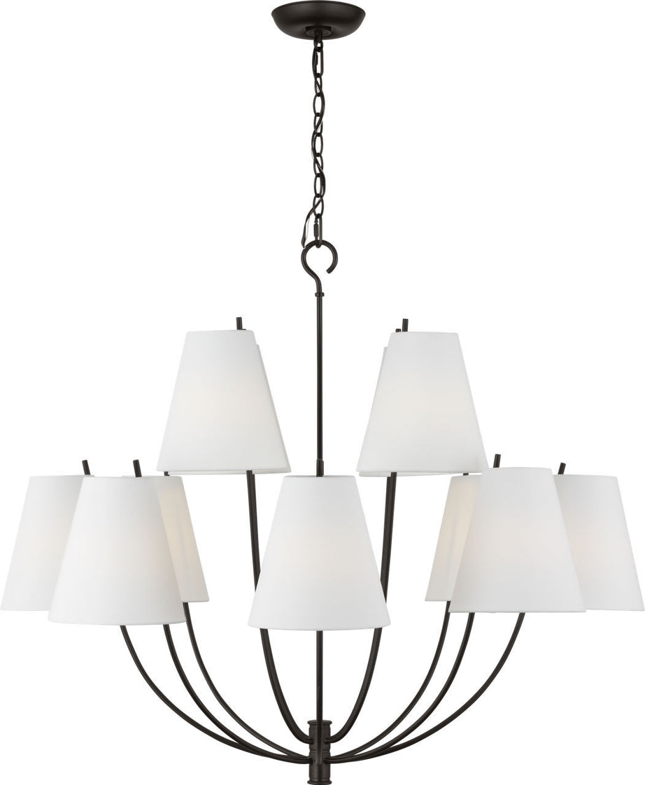 Visual Comfort Studio - CC18412AI - 12 Light Chandelier - Marina - Aged Iron | Aged Iron