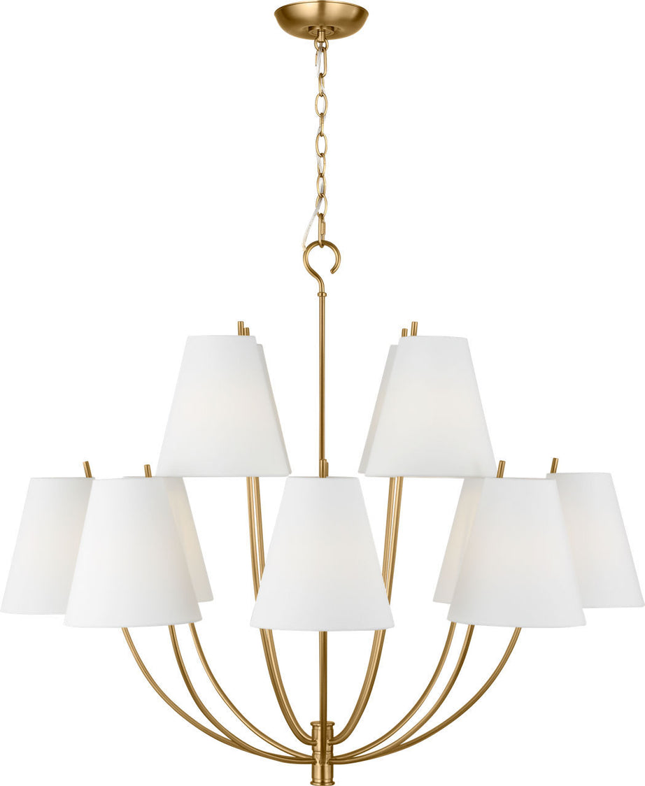 Visual Comfort Studio - CC18412BBS - 12 Light Chandelier - Marina - Burnished Brass | Burnished Brass
