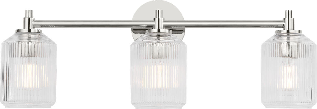 Visual Comfort Studio - CV1093PN - Three Light Bath - Barstow - Polished Nickel | Polished Nickel
