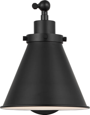 Visual Comfort Studio - CW1121MBK - One Light Wall Sconce - Wellfleet - Midnight Black | Midnight Black