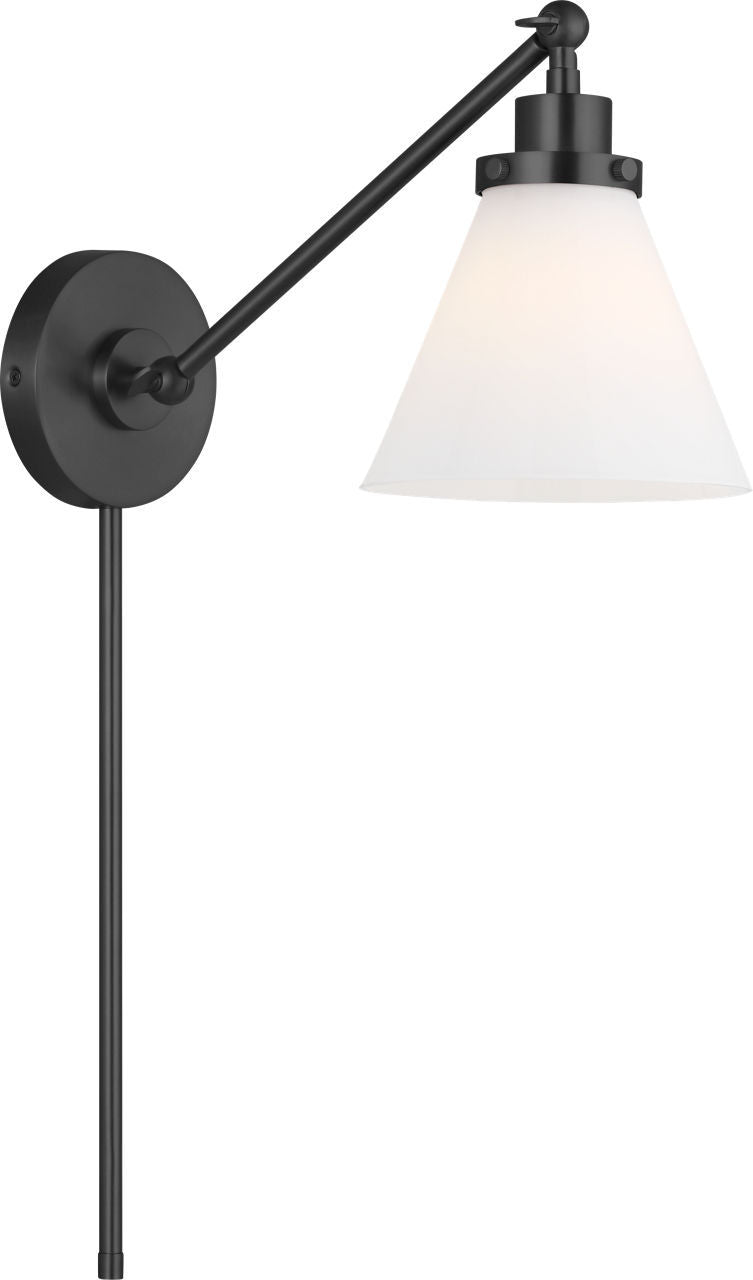 Visual Comfort Studio - CW1121MBKMG - One Light Wall Sconce - Wellfleet - Midnight Black | Midnight Black