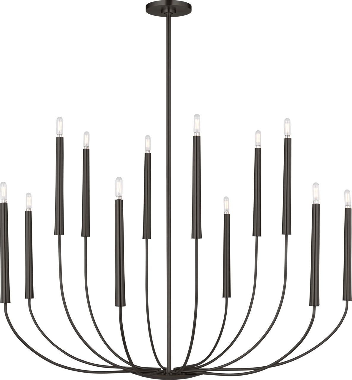 Visual Comfort Studio - EC11812AI - 12 Light Chandelier - Lois - Aged Iron | Aged Iron