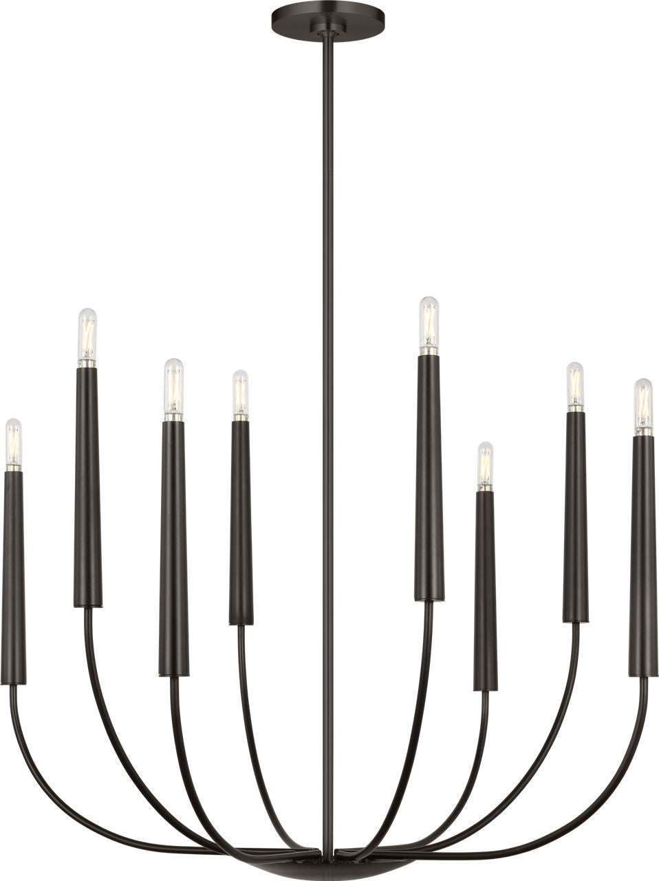 Visual Comfort Studio - EC1198AI - Eight Light Chandelier - Lois - Aged Iron | Aged Iron