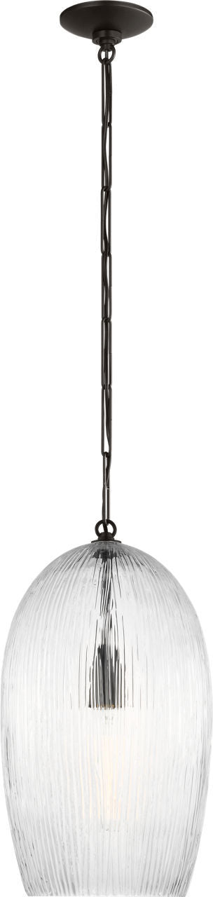 Visual Comfort Studio - HP1001AI - One Light Pendant - Serafina - Aged Iron | Aged Iron