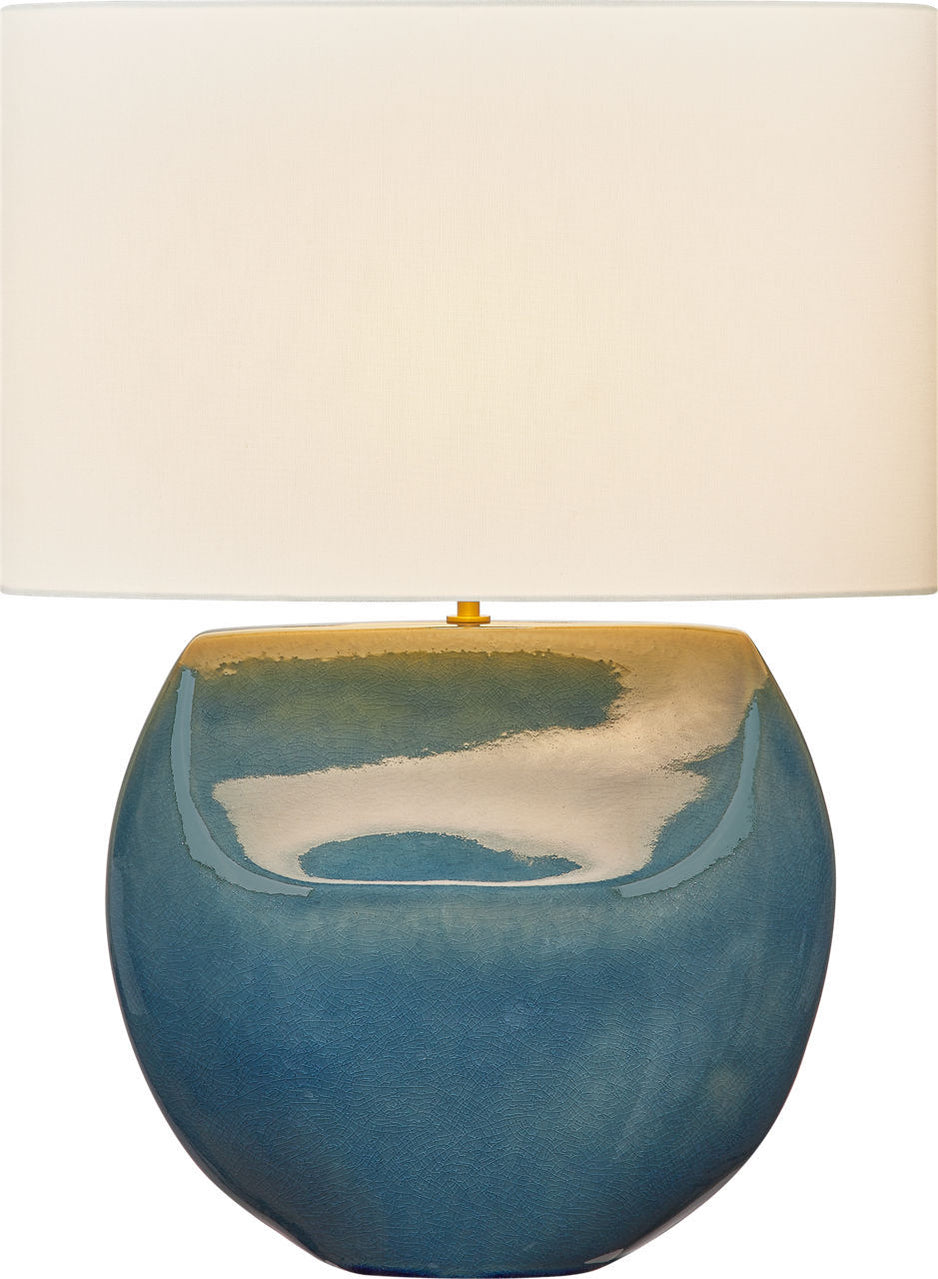 Visual Comfort Studio - HT1161DOC - One Light Table Lamp - Pente - Deep Ocean Crackle | Deep Ocean Crackle