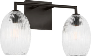 Visual Comfort Studio - HV1002AI - Two Light Bath - Serafina - Aged Iron | Aged Iron