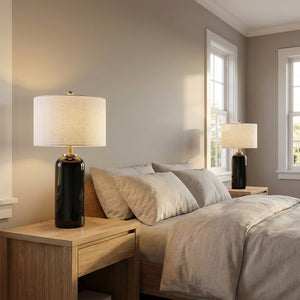 Visual Comfort Studio - KST1241CBK - One Light Table Lamp - Lauren - Black Ceramic | Black Ceramic