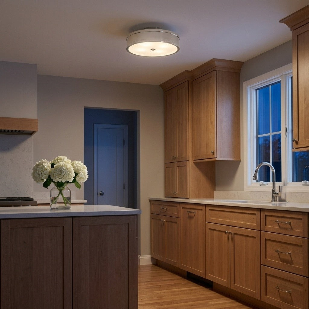 Visual Comfort Studio - PCF1051PN - LED Semi Flush Mount - Dupont - Polished Nickel | Polished Nickel
