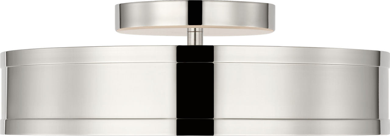 Visual Comfort Studio - PCF1051PN - LED Semi Flush Mount - Dupont - Polished Nickel | Polished Nickel