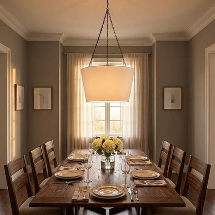 Visual Comfort Studio - PCP1033AI - Three Light Hanging Shade - Herve - Aged Iron | Aged Iron
